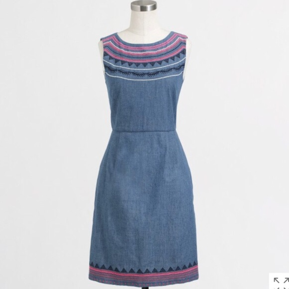 J.Crew Chambray Detailed Dress